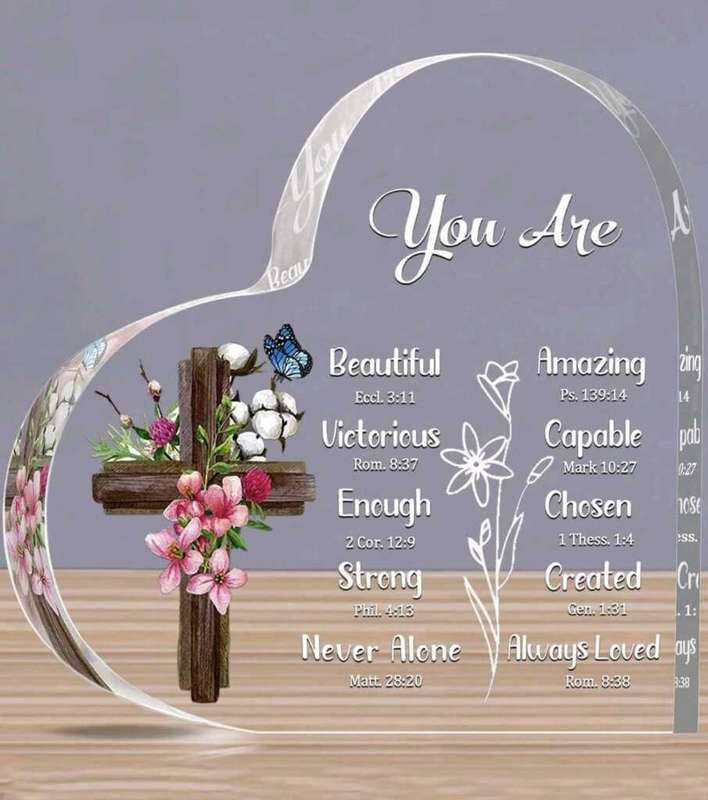 YOU ARE.... PERSPEX DECOR ITEM, HEART