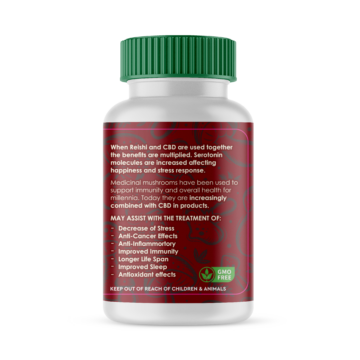Reishi Mushroom Caps with CBD