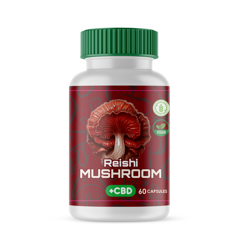Reishi Mushroom Caps with CBD