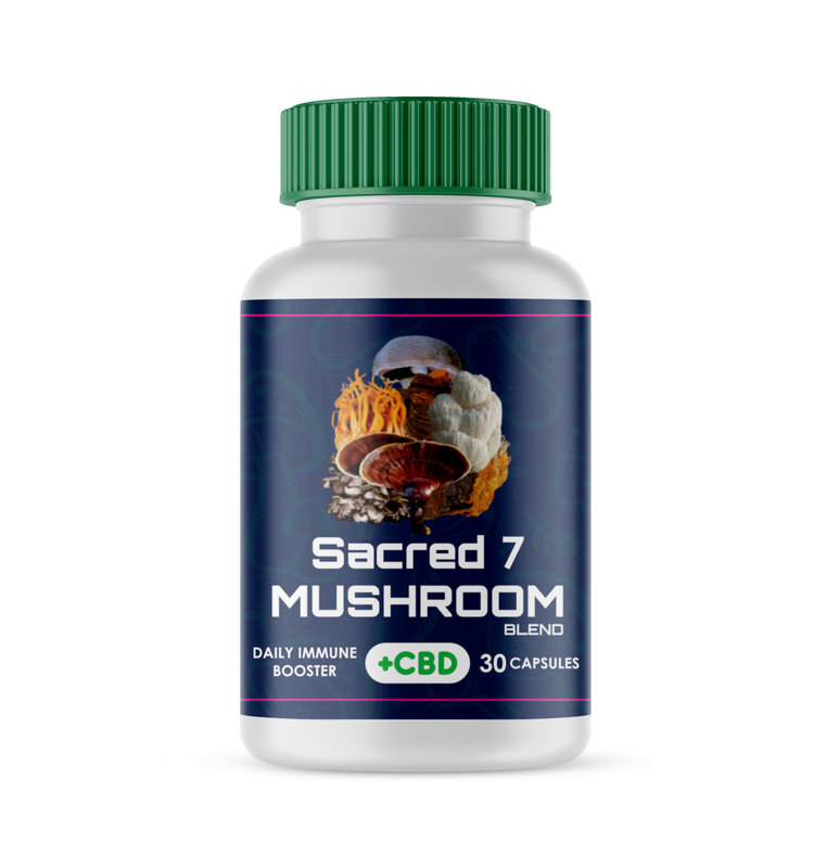 Sacred 7 Mushroom Caps with CBD