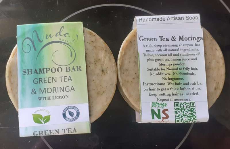 Shampoo Bar - Green Tea, Moringa & Lemon 120gr