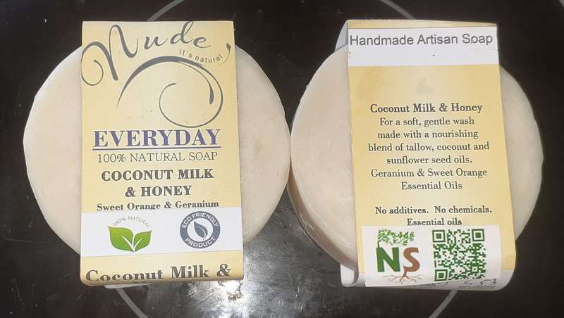 Hand Made Artisan Soap - Coconut Oil and Honey 120gr