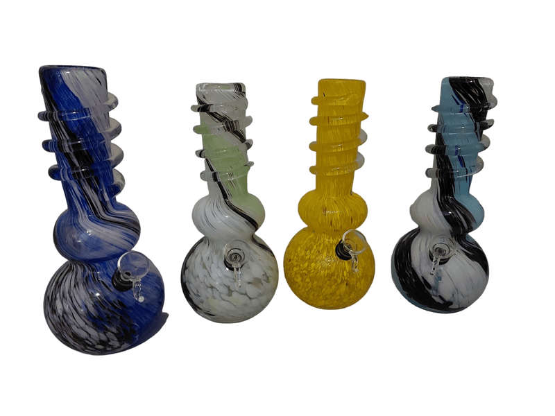 Glass Bubble Base Water Bong - Medium 25cm