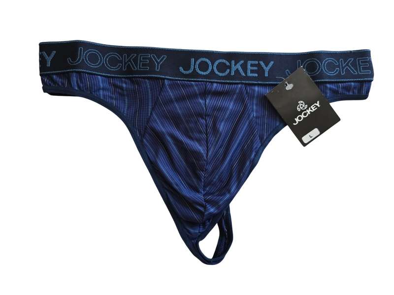 Jockey Men's G-string - Blue Stripes