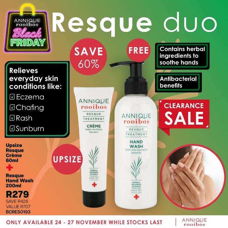 Annique Resque Crme 60ml Upsize + Resque Hand Wash