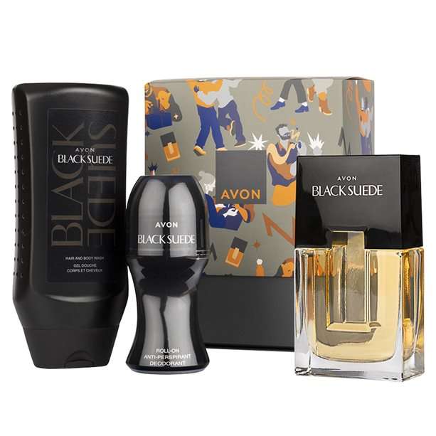 Avon Black Suede Gift Set