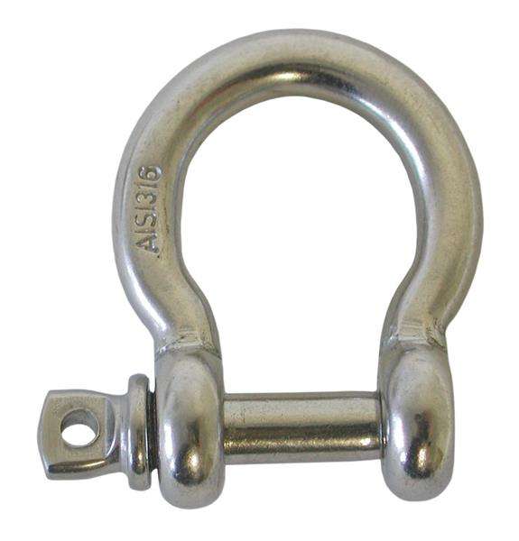 Eu Bow Shackle 6mm 316 Stainless Steel