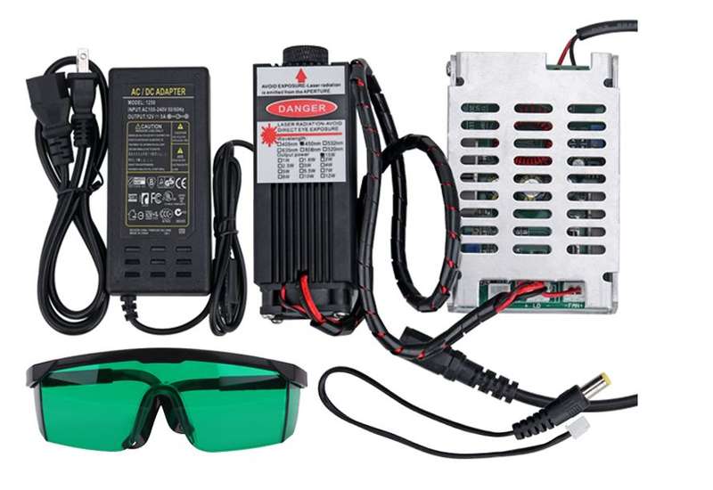 Laser Module - 15W - 450Nm + Adapter + Goggles