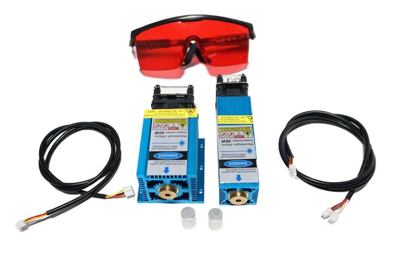 Laser Module - 40W - 450Nm + Adapter + Goggles