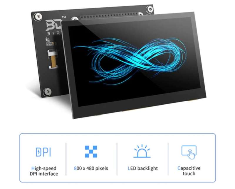 BIGTREETECH PI TFT43 DIP V1.0 Capacitive Touch Screen Compatible With Raspberry Pi 4B , Zero 2w