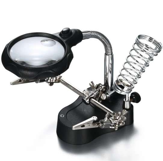 Multifunction Magnifier Auxiliary Clip LED Light - Magnifying Glass for Repair Tools