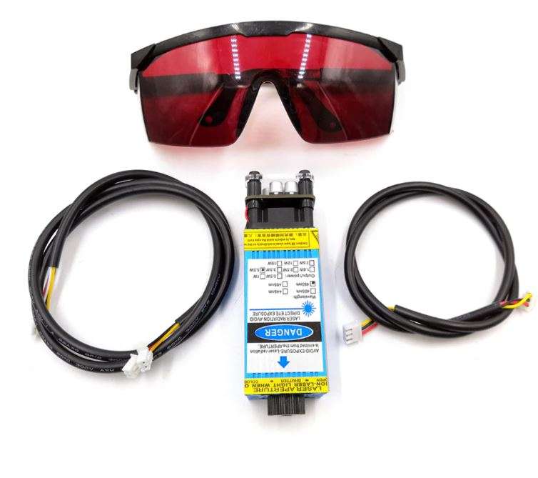 Laser Module - 2500mw 450Nm + Goggles