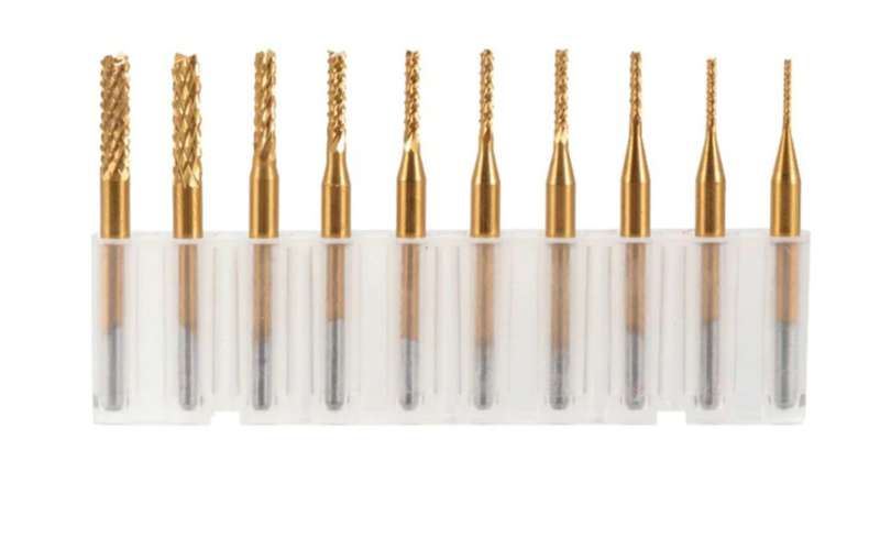 CNC Router Bits - 10 Piece Set PCB Carbide End Mill Cutter Bits - 3.175