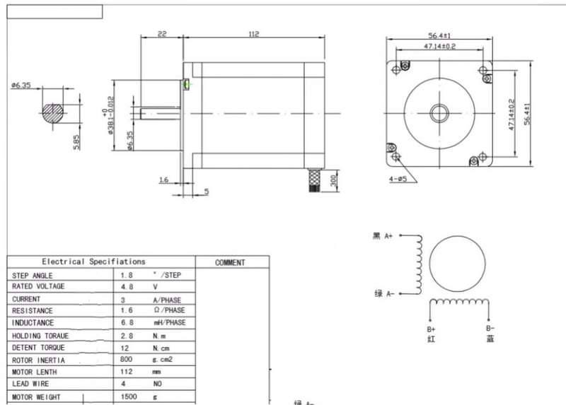 Stepper Motor NEMA 23 - 3 Axis CNC Router Kit