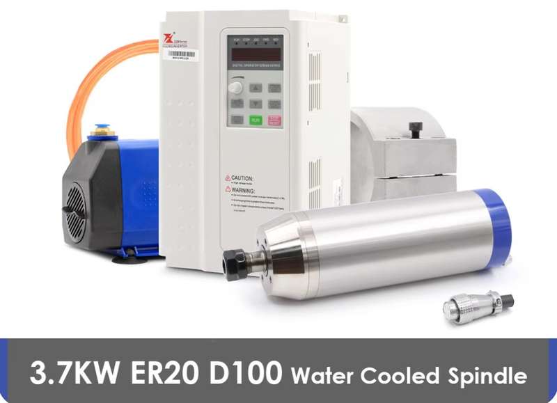 3.7KW Watercooled Spindle Motor Kit For Metal Working