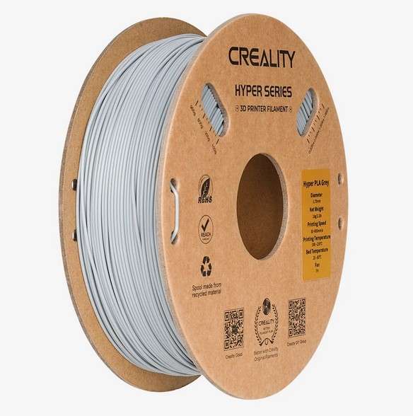 Creality Hyper Series PLA Filament - Grey 1Kg, 1.75mm