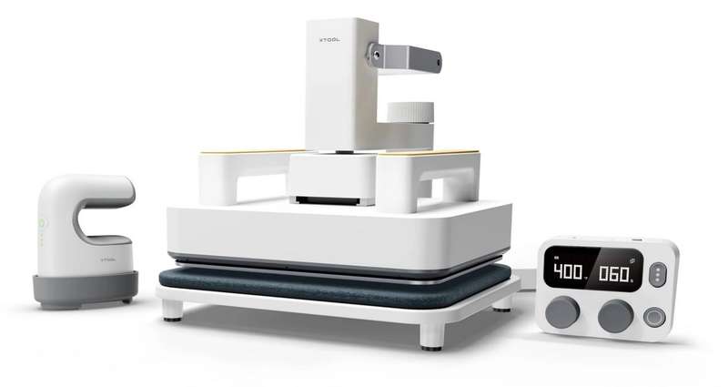 xTool Heat Press Machine All-in-One Kit - For T-shirts, HTV, Sublimation and DTF Transfers