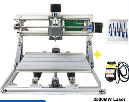CNC Router Milling Machine DIY - 2418 + Laser Module 2500mw
