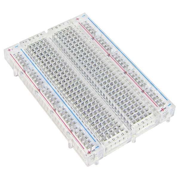 Standard-Size Transparent Breadboard - 400 Point (Clear)