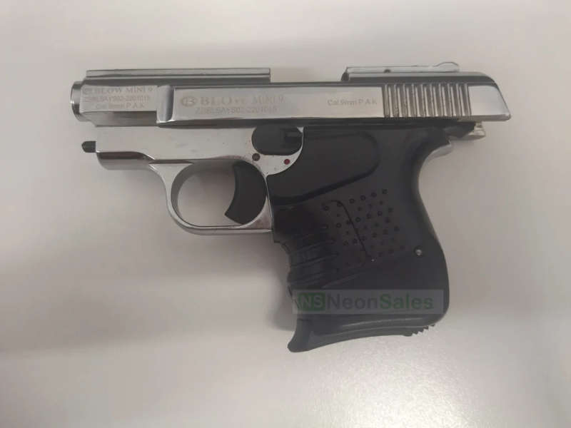 Blow Mini 9 Shiny Chrome-Blank/pepper Gun 9mm