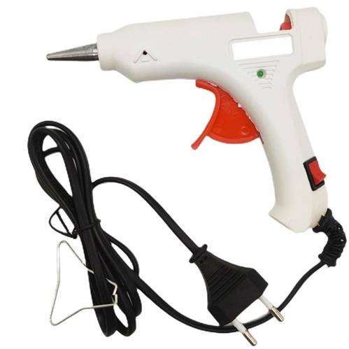 Noble Hot Melt Glue Gun 20w White- With Indicator Light And On/Off Switch On The Handle Quickly M...