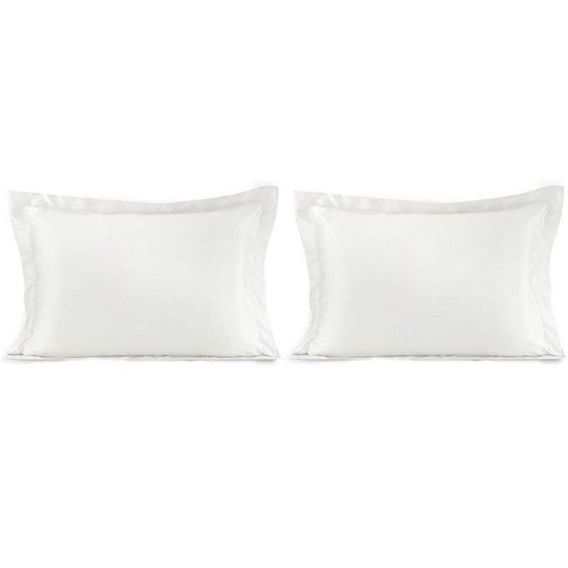 Nordik Beauty White Luxury Satin Silk Pillowcases - Set of 2
