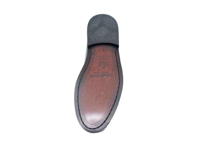 DAKOTA L320 HI-SHINE BLACK MOCCASIANS