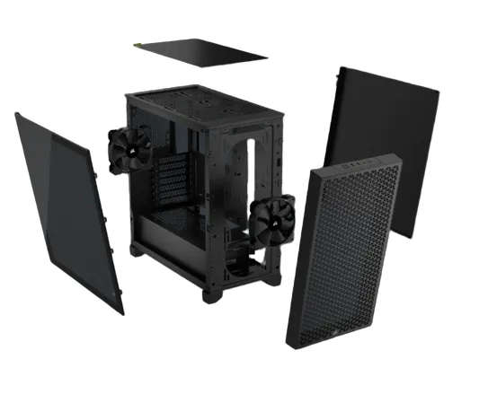 3000D Tempered Glass Mid-Tower- Black