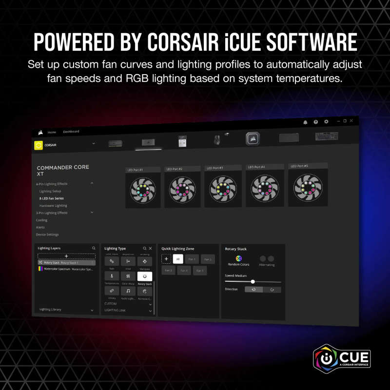 Corsair iCUE Commander CORE XT - Digital Fan Speed and RGB Lighting Controller