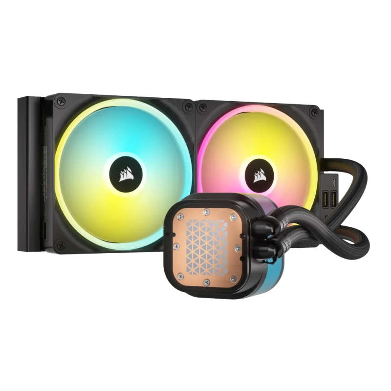 CORSAIR iCUE H115i RGB Liquid CPU Cooler - 280mm Radiator with QX140 RGB Fans