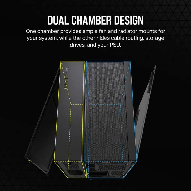 CORSAIR 6500D Airflow Tempered Glass Super Mid-Tower Case - Black