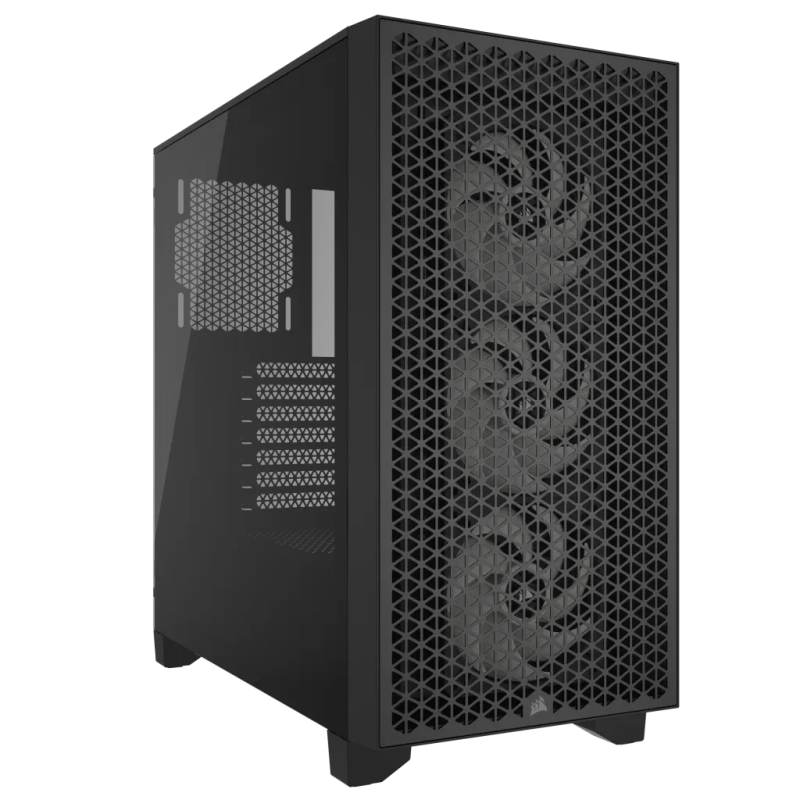 Corsair 3000D RGB Tempered Glass Mid-Tower Case - Black