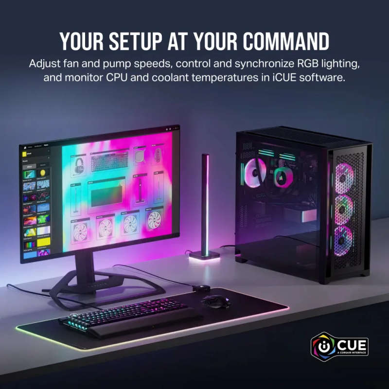CORSAIR iCUE H115i RGB Liquid CPU Cooler - 280mm Radiator with QX140 RGB Fans