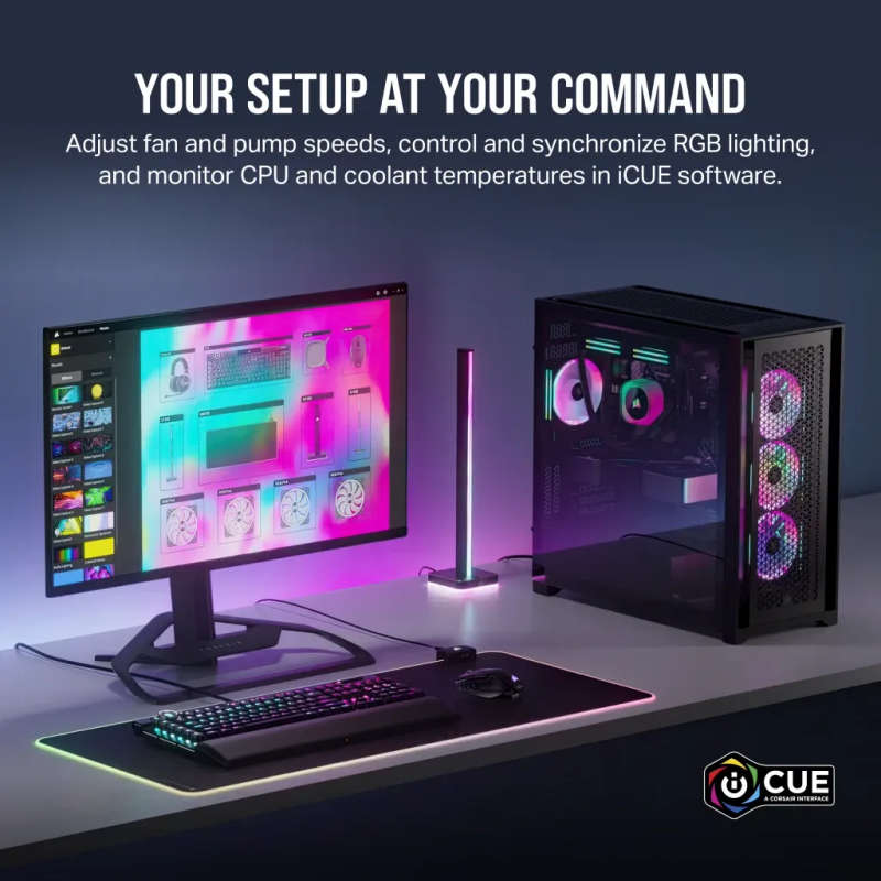 CORSAIR iCUE H115i RGB Liquid CPU Cooler - 280mm Radiator with QX140 RGB Fans