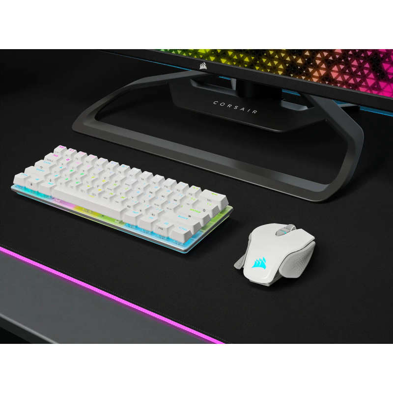 CORSAIR M65 RGB Ultra Gaming Mouse with Slipstream + Bluetooth - 26000 DPI - White