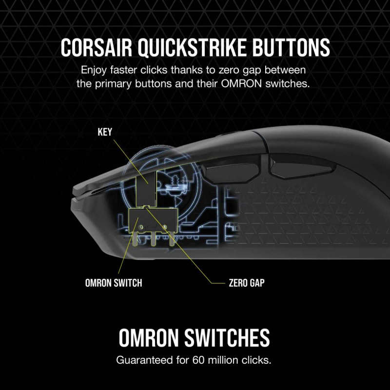 Corsair Katar Elite Wireless Ultra-Light Gaming Mouse - 26000 DPI