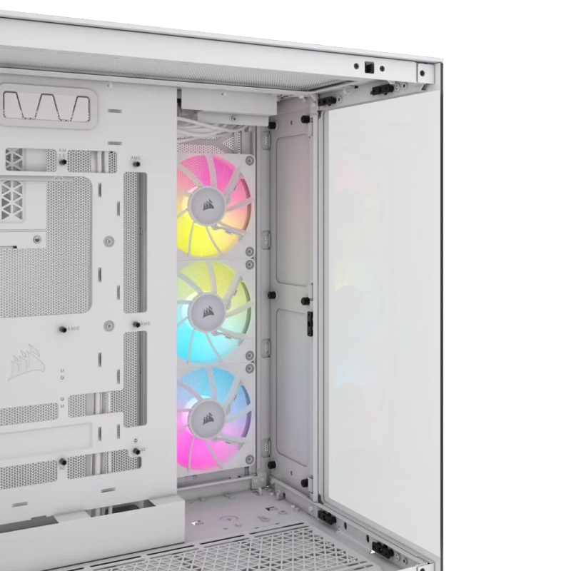 iCUE LINK 6500X RGB Mid-Tower Dual Chamber PC Case - White