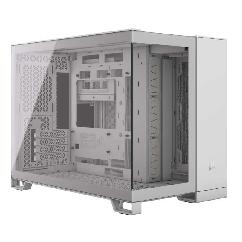 CORSAIR 2500X Micro ATX Dual Chamber PC Case - White