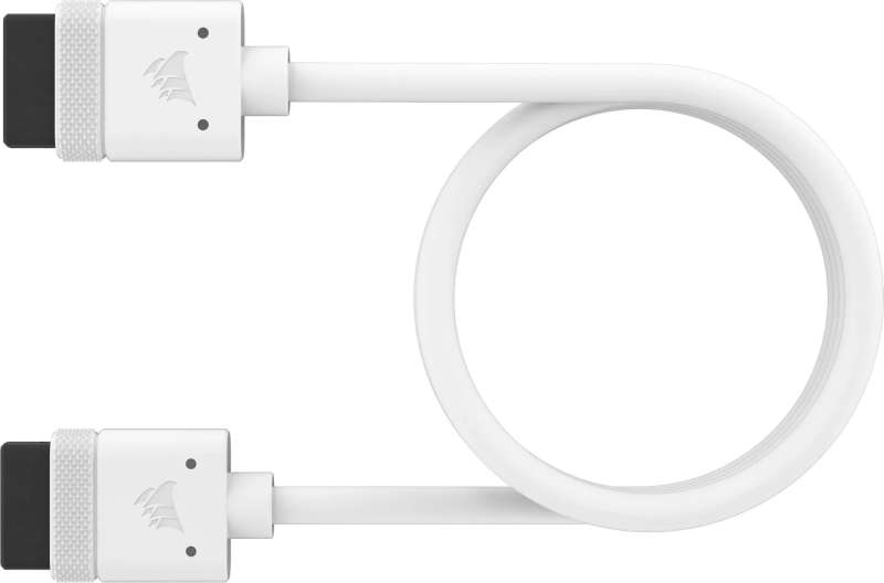 Corsair iCUE LINK Cable - 600mm with Straight Connectors - White