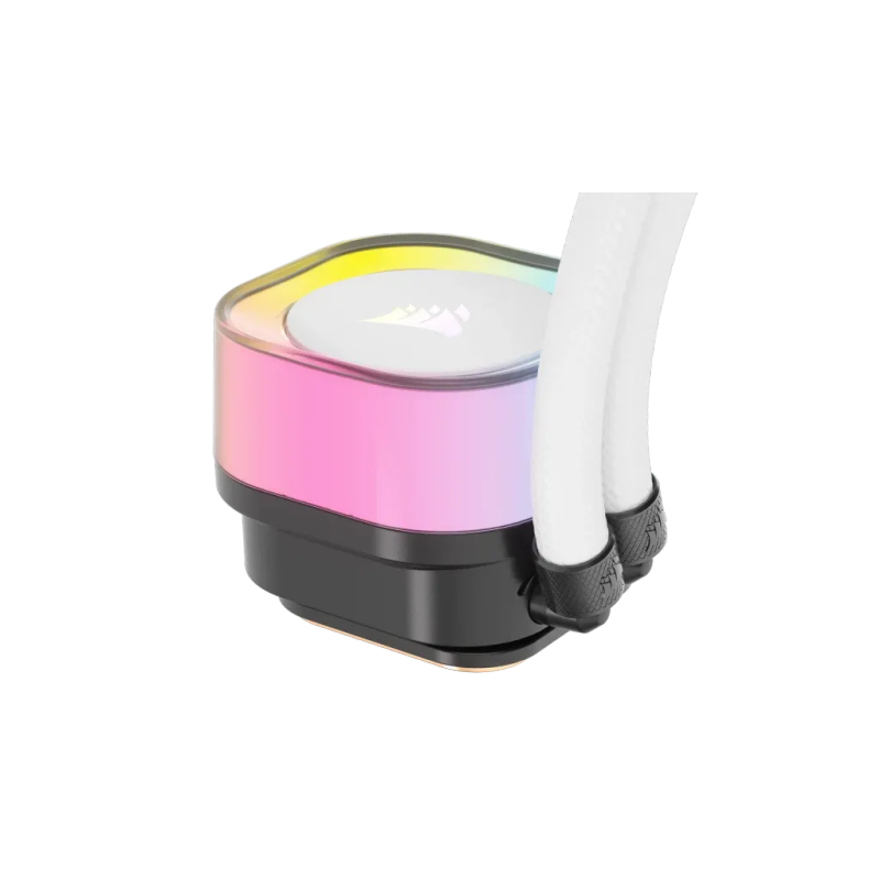 Corsair iCUE LINK H100i RGB Liquid CPU Cooler - QX120 RGB Fans - White - 240mm Radiator