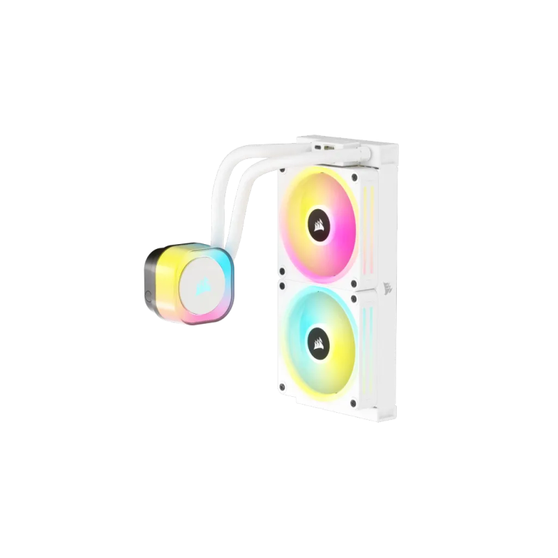 Corsair iCUE LINK H100i RGB Liquid CPU Cooler - QX120 RGB Fans - White - 240mm Radiator