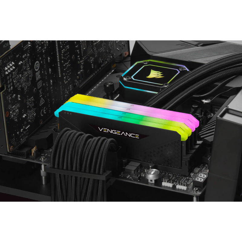 Corsair VENGEANCE® RGB RS 64GB (2 x 32GB) DDR4 DRAM 3600MHz Memory Kit - Black