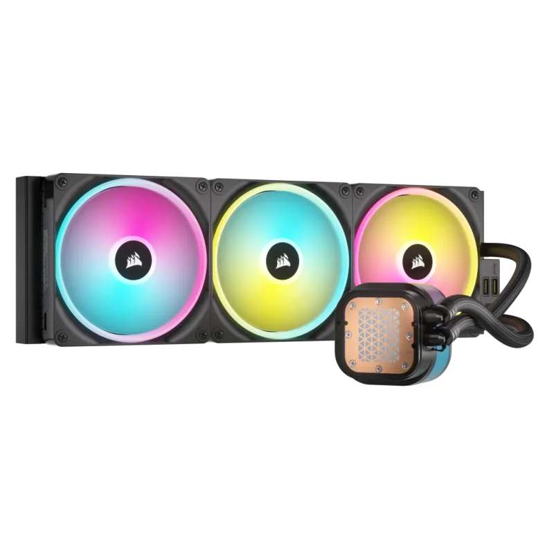 CORSAIR iCUE LINK H170i RGB Liquid CPU Cooler - QX140 RGB Fans - 420mm Radiator - Fits Intel LGA ...