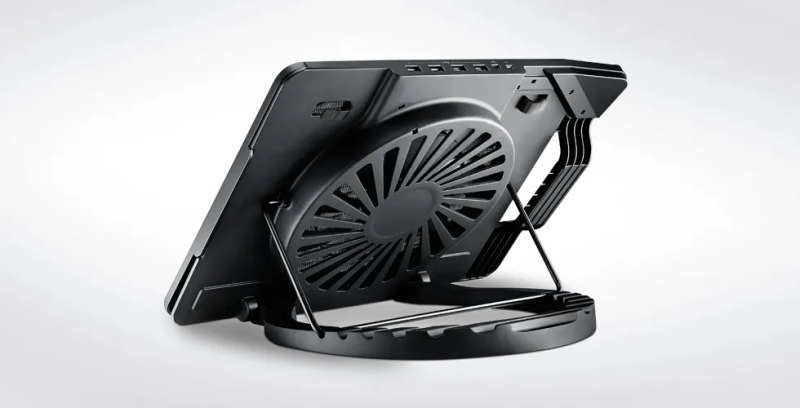 Cooler Master ErgoStand III - 17'' Laptop Stand with 1 Silent 230mm Fan, 6 Height Adjustments, 4 ...