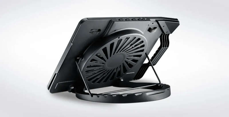 Cooler Master ErgoStand III - 17'' Laptop Stand with 1 Silent 230mm Fan, 6 Height Adjustments, 4 ...