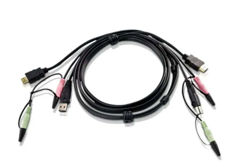 ATEN 1.8m USB HDMI to DVI-D KVM Cable with Audio