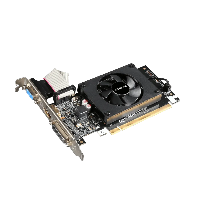 GIGABYTE nVidia GeForce GT 710 Graphics Card - 2GB GDDR3, VGA/DVI-D/HDMI