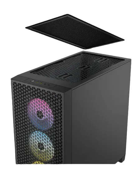 Corsair 3000D RGB Tempered Glass Mid-Tower Case - Black