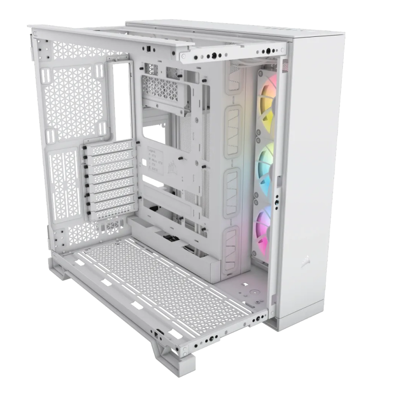 iCUE LINK 6500X RGB Mid-Tower Dual Chamber PC Case - White