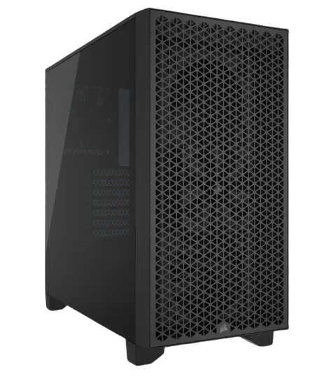 3000D Tempered Glass Mid-Tower- Black